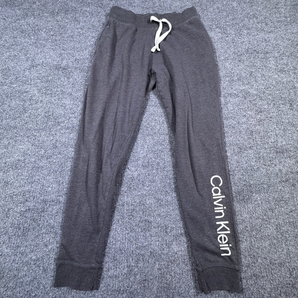 Calvin Klein Sleepwear Mens Small Gray Jogger Lounge Pants‎ Logo Sweatpants